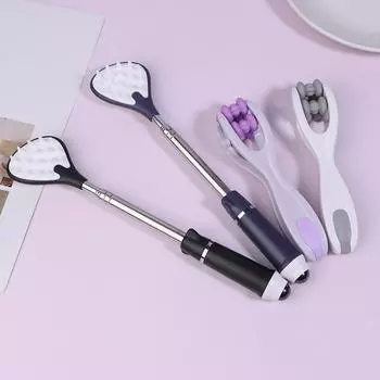 Чесалка для спины Телескопическая Чесалка для спины Массажер для чесания спины Набор Скребок Выдвижной Телескопический Массаж для снятия зуда Расслабление чёрный