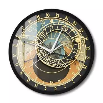 Чешская Республика, Прага, настенные часы для спальни, созвездие, домашний декор, часы, астрономические часы с принтом, подарок любителю астрономии
