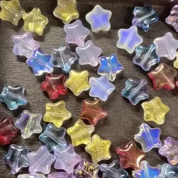 Чешские стеклянные ювелирные аксессуары DIY бусины 8 мм россыпью звезда популярные для изготовления ювелирных изделий 10 шт./лот AB цветные шпильки разделительные бусины горячая распродажа бусины ручной работы Frosted White AB