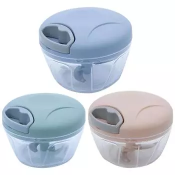 Чесночная давилка, прочная, прочная, ручная измельчитель для измельченного мяса, фруктов, овощей, имбиря, свежего чили, кухонные аксессуары синий