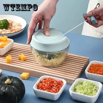 Чеснок Машер Ручной Чеснок Фарш Кухня Овощной миксер Измельчитель Машина Бытовой Машер Еда Резак Вытащенный чеснок Измельчитель Дробилка Измельчение Инструмент для измельчения 200ml синий