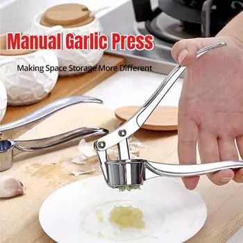 Чеснокодавиалка из нержавеющей стали Чеснокодавка из нержавеющей стали Кухонные принадлежности Многофункциональный экструдер Ручная мельница для имбиря и инструмент 1PC-S