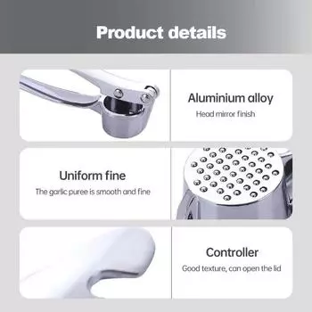 Чеснокодавилка из нержавеющей стали, давилка, соковыжималка, 4-в-1, измельчитель чеснока, многофункциональный ручной пресс, шлифовальный инструмент