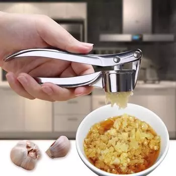 Чеснокодавка для фруктов и овощей из нержавеющей стали кухонные инструменты для соковыжималки для имбиря чеснокодавилки Silvery
