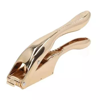 Чеснокодавка из алюминиевого сплава золотого цвета с зубьями в виде дельфина, многоцелевая чесночная дробилка для L