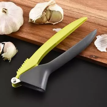 Чеснокодавка из нержавеющей стали, ручная давилка, сжимающая пластиковая ручка, многофункциональный кухонный инструмент