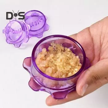 Чеснокодавка Портативный ручной чесночница Пресс для быстрого приготовления еды Прозрачный кухонный инструмент для чеснока, имбиря, трав, орехов фиолетовый