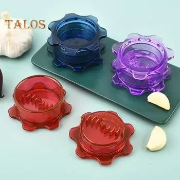 Чеснокодавка Портативный ручной чесночница Пресс для быстрого приготовления еды Прозрачный кухонный инструмент для чеснока, имбиря, трав, орехов чистый