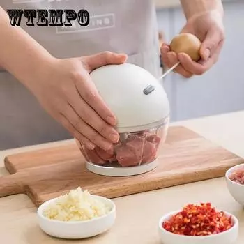 Чеснокодавка Ручная чесночная фаршированная кухонная овощерезка Машина для измельчения Бытовой многофункциональный кухонный комбайн Измельчитель орехов и мяса Инструмент Дробилка белый