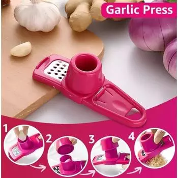 Чеснокорезка Мини чеснокодавка Ручная чеснокодавка Креативный чеснокодавка Ручное раздавливание чеснока Гаджеты для кухни зелёный