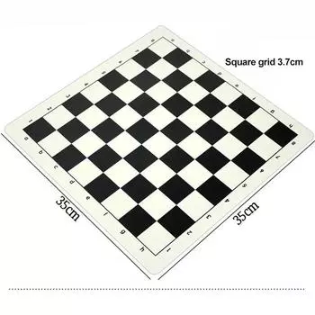 Chessboard PU Leather, 35cm/43cm/51CM Chess Pieces Set Board Checker Folding Checkers Or Shogi Chess Game Board