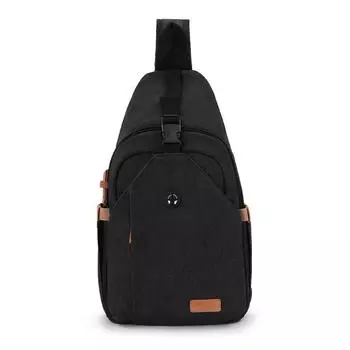 Chest Bag Men s High Fashion Shoulder Bag Leisure Simple Multi-functional Travel Fanny Pack чёрный