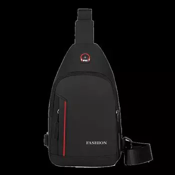 Chest Bag Men Shoulder Messenger Bag Waterproof Oxford Cloth Chest Trendy Athleisure Small Shoulder Bag Backpack Men s Bags Single Layer Black [New Design Good Quality]]