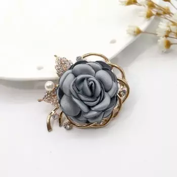 Chest Flower Rose Brooch Versatile Accessory Women Fabric Rose Flower Brooch Temperament 5*5.5cm