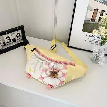 Chest messenger bag women s lightweight breast bag women s 2025 new student dumpling bag sports cycling shoulder fanny pack men жёлтый