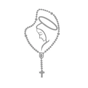 Четки Девы Марии Фатимы виниловые католические наклейки на бампер автомобиля для ноутбука наклейки католическая религиозная Дева латинский Бог 14cmx8cm