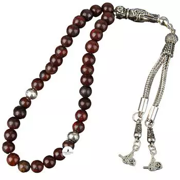 Четки из натурального камня драконьей яшмы 33 штуки – 6 мм