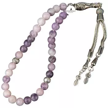 Четки из натурального камня лепидолит 33 штуки – 6 мм