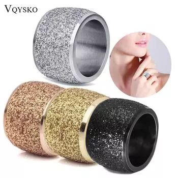 Четыре цвета скраб из нержавеющей стали обручальное кольцо для мужчин и женщин 6