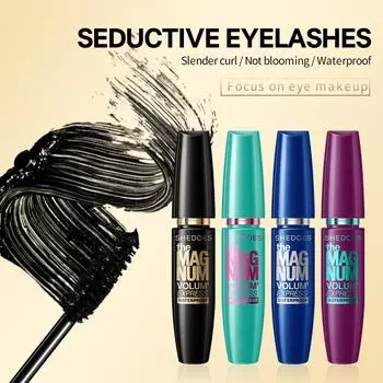 Четыре цвета в европейском и американском стиле, водонепроницаемые и устойчивые к поту, продлевают стойкость, плотную, быстросохнущую тушь для ресниц, сценический макияж