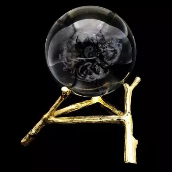 Четыре хрустальных стекла, четыре божественных синих белых искусственных круга с новым новым камнем силы удачи, украшение, боги, шар, приблизительно. 80мм, Звери, Дракон, Тигр,