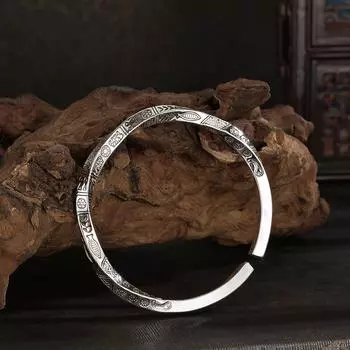 Четыре квадратных витых браслета с надписью Oracle Bone, новый оригинальный браслет в стиле ретро из Священных Писаний в качестве подарка на день рождения для друзей Adjustable size