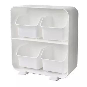 Четыре отделения выдвижной настольный органайзер настольный ящик органайзер канцелярские принадлежности косметика хранение