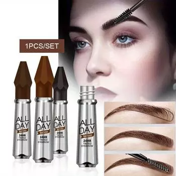Четыре оттенка краски для бровей и ресниц — водостойкие и устойчивые к поту, долговечные — простые в использовании — быстро окрашиваются для получения яркого цвета