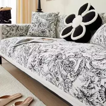 Четыре сезона Абстрактная живопись Чехол для дивана из шенилла Противоскользящий новый винтажный чехол для дивана Подушки для сидений с цветочным узором Чехлы 70*70