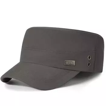 Четыре сезона быстросохнущая шляпа с плоским верхом, дышащая солнцезащитная шляпа, мужская кепка для отдыха на природе темно-серого