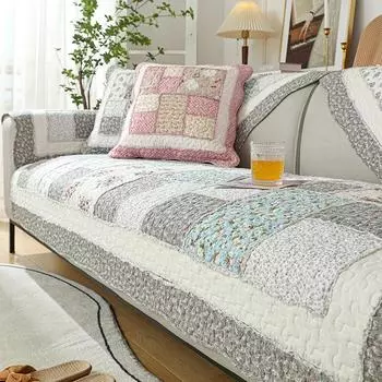 Четыре сезона диванная подушка из чистого хлопка, противоскользящая хлопковая универсальная простая подушка, кожаный чехол для дивана, ткань, полотенце 70*70cm