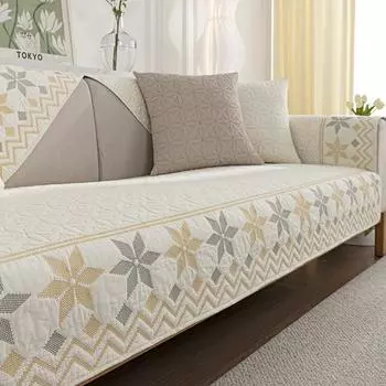 Четыре сезона диванная подушка из чистого хлопка, противоскользящая простая ткань, универсальная хлопковая подушка, зимний чехол для дивана, ткань, полотенце 70*70cm