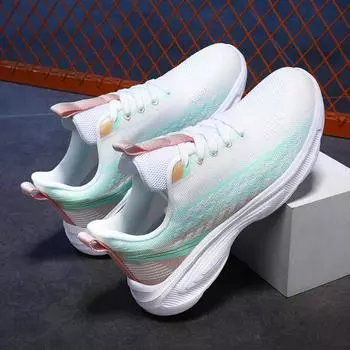 Четыре сезона Летающие плетеные спортивные повседневные туфли Кроссовки для бега Мягкая подошва Высокоэластичные износостойкие дышащие сетчатые туфли 35