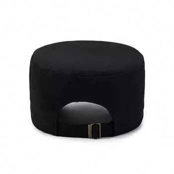 Четыре сезона Новая мужская повседневная кепка из хлопка твила с плоским верхом Простая кепка с плоским верхом Элегантная бейсболка Shade One Size тёмно-синий