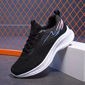 Четыре сезона Новые мягкие сетчатые амортизирующие дышащие спортивные кроссовки для бега женские универсальные повседневные легкие высокоэластичные кроссовки для бега 35