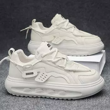 Четыре сезона Новые мужские низкие кроссовки на платформе Bread Shoes Спортивные повседневные модные мужские нишевые туфли Harajuku Student Youth Tide Shoes 39