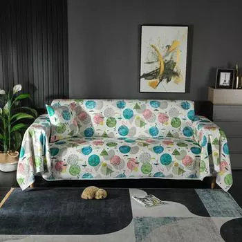 Четыре сезона однослойный шенилловый принт полностью покрытый диван полотенце Чехол Nordic Simple одноместный двойной трехместный диван полотенце 180*150
