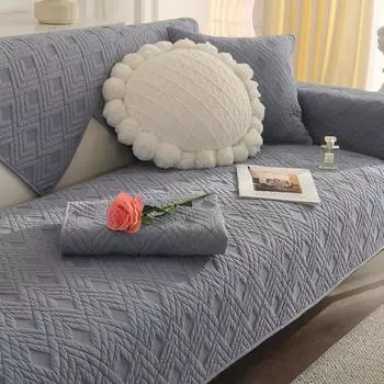 Четыре сезона, однотонная диванная подушка из чистого хлопка, однотонная, современная, противоскользящая, из хлопчатобумажной ткани, чехол для диванной подушки 70*70