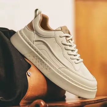 Четыре сезона однотонные туфли на толстой подошве в стиле колледжа, модные низкие туфли на шнуровке, мужская модная повседневная обувь 39