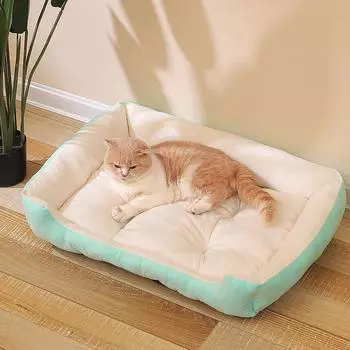 Четыре сезона питомник коврик для кошачьего туалета Тедди Собака Котенок Наполнитель Собака Кошка Универсальная клетка для собак Длинная кость Прочный спальные S