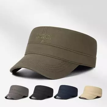 Четыре сезона плоская кепка мужская уличная вышитая бейсболка с шитьем серый