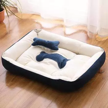 Четыре сезона прямоугольный плюшевый собачий вольер для дома коврик для животных диван для животных M 50*40*15CM