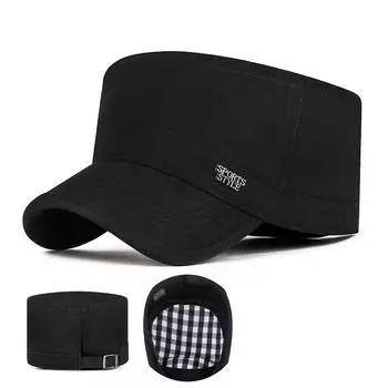 Четыре сезона Регулируемая плоская кепка Мужская большая кепка серый