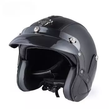 Четыре сезона ретро шлем персонализированный шлем ручной работы мотоциклетный шлем мотоциклетный шлем 3/4 шлем M