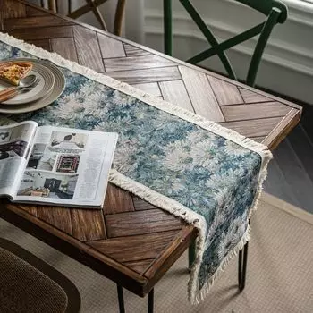 Четыре сезона скатерть жаккардовый подсолнух американская кисточка украшение для вечеринки американский декоративный входной чехол полотенце 30*120