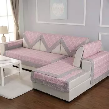 Четыре сезона Универсальная хлопковая ткань с принтом для рукоделия Нескользящая диванная подушка Корейский пасторальный стираный диванный чехол Чехлы для полотенец для дивана Полностью покрытый 70*70