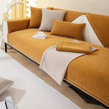 Четыре сезона универсальная модная диванная подушка минималистичный современный противоскользящий чехол для дивана из синели бытовой пылезащитный чехол на спинку тканевое полотенце 70*70cm