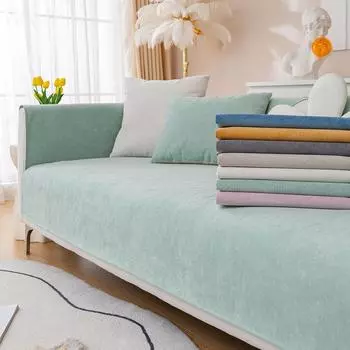 Четыре сезона Универсальная однотонная водонепроницаемая подушка для дивана с защитой от кошачьих лап Простая подушка для дивана с защитой от мочи домашних животных 40*40cm