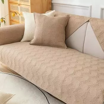 Четыре сезона универсальная подушка для дивана из чистого хлопка, простая подушка для дивана, противоскользящий чехол для дивана, тканевая подушка для сиденья 70*70cm