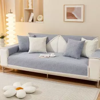 Четыре сезона универсальная подушка для дивана из шенилла, полотенце для спинки дивана, современный простой нескользящий пылезащитный чехол для сиденья дивана 70*70cm